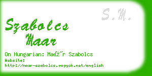 szabolcs maar business card